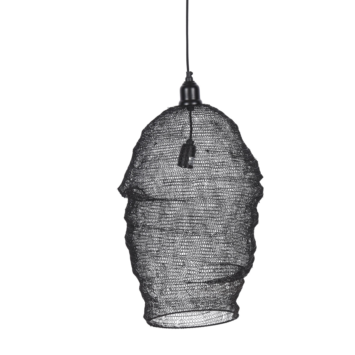 Pendelleuchte Maschen Metall schwarz 40x57cm der Gardinen-Spezialshop von SCHÖNER LEBEN