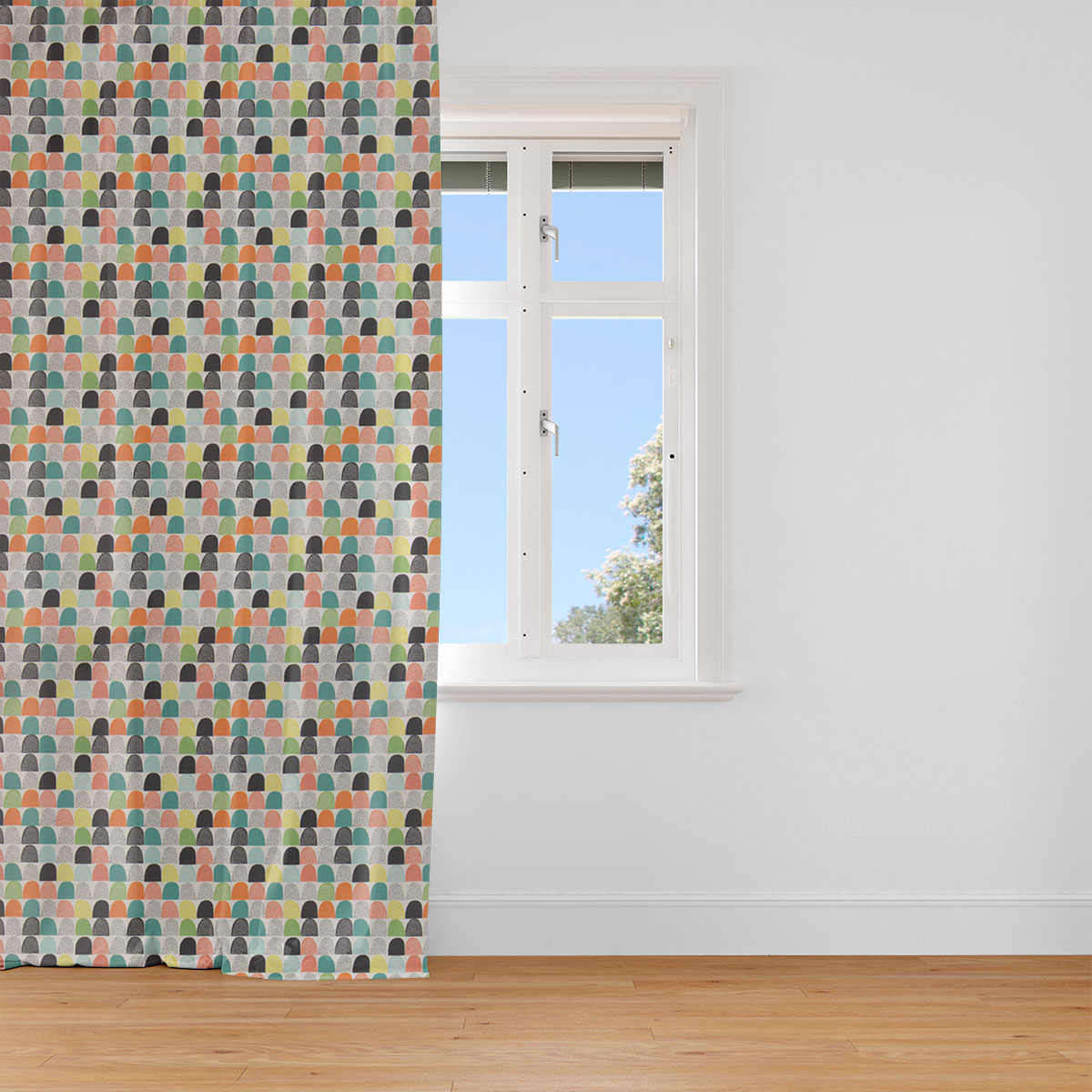 Buntglas-Fenstervorhänge Vintage Design – 2 Paneele, Gesamtgröße 107 X 115 Cm, Aus Polyester | Verdunkelnd & Dekorativ Für Wohnzimmer & Schlafzimmer
