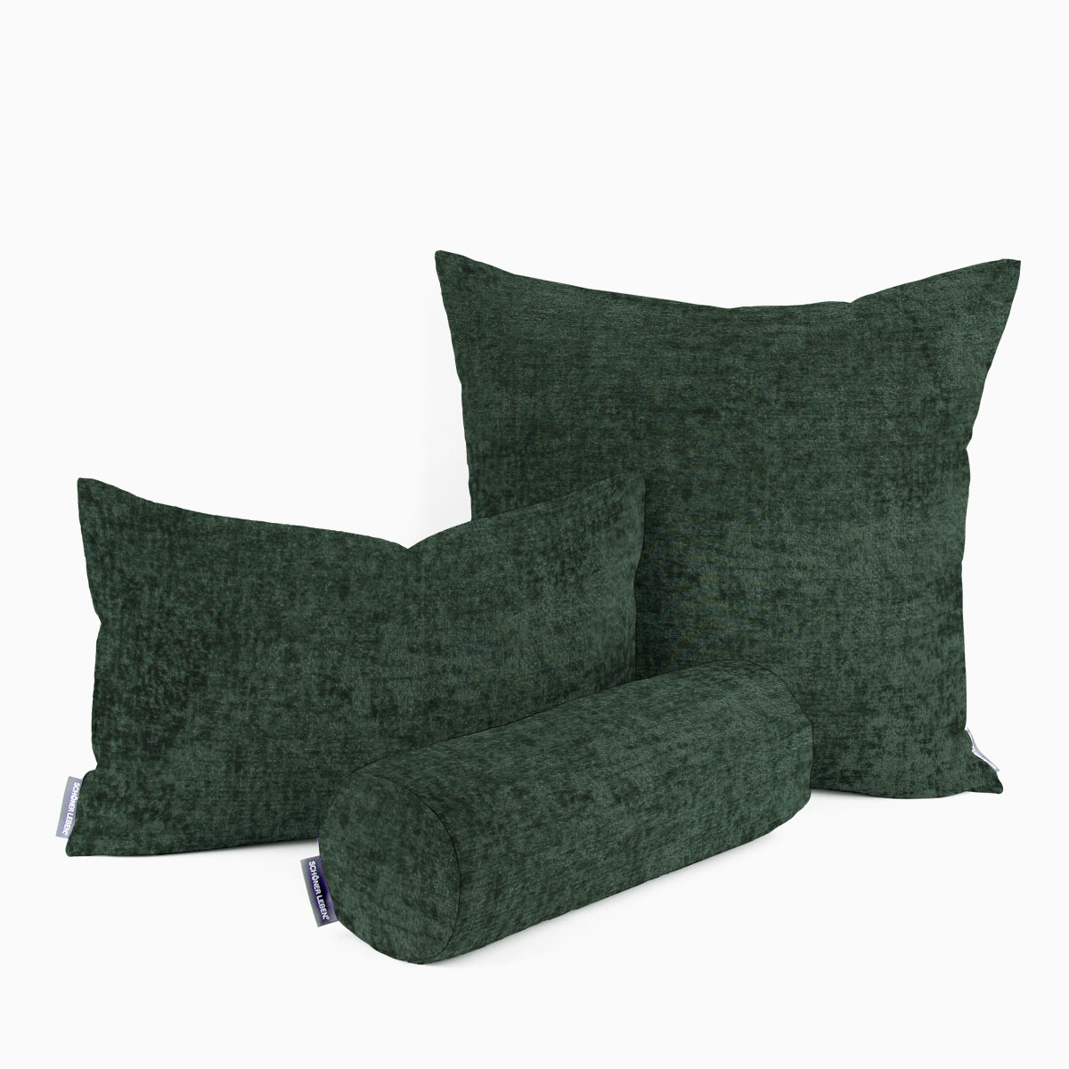 SCHÖNER LEBEN. Kissenhülle Thermo Soft Teddy Deluxe dunkelgrün verschiedene Größen