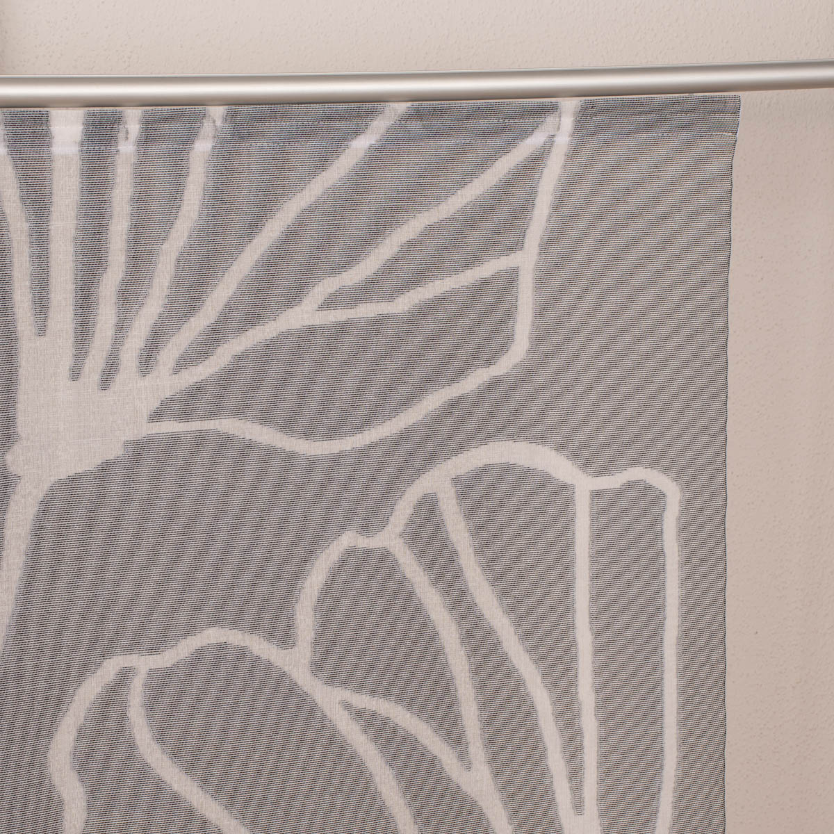 Home Fashion Pannello Scorrevole Scherli In Voile 245x60 Cm – Tendaggio Decorativo Con Motivo Cerchi, Marrone