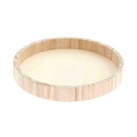 Rico Design Deko Tablett rund klein mit Rand Holz natur 20x2,5cm der Gardinen-Spezialshop von SCHÖNER LEBEN