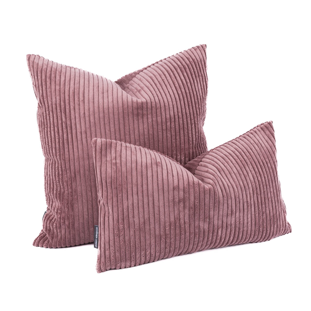 Kissenhülle Breitcord Baby Rib mauve verschiedene Größen von SCHÖNER LEBEN