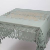 Tischdecke abwaschbar Häkelspitze Amira beach blue 137x180cm der Gardinen-Spezialshop von SCHÖNER LEBEN